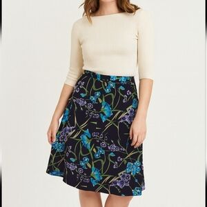 Katlyn O'Farrel Women's Vintage Y2K Floral Printed Flowy Midi Skirt, Size 6